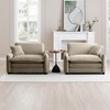 Corduroy Armrest Sofa Set with Two Single Deep Seat Sofas, Luxurious and Suitable for Living Room and Office - 3 of 4