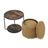NicBex Multi-functional Ottoman with Storage and Drum Stool, Combination of Ottoman and Table for Living Room - 4 of 4