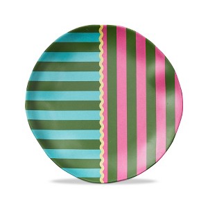 Tag Cabana Stripe Melamine Appetizer Plates - 8.5" Dining Plates, Dishwasher Safe, Everyday Use, - 1 of 1