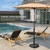 Pellebant Umbrella Base Patio with 4 Wheels, 55lbs Round Heavy Duty Concrete Stand for Outdoor Market Umbrella - 4 of 4