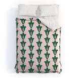 Deny Designs Maritza Lisa Retro Green Floral Comforter Set Green