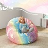 Bean Bag Chair Bed for Kids, Convertible Bean Bag from Lazy Chair to Floor Mattress Bed With Sponge Filling, Cozy Floor Sofa Couch for Boys & Girls - 2 of 4