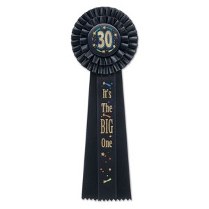 Beistle 30 It's The Big One Deluxe Rosette, 4.5" x 13.5", (2/Pkg) Multicolored - 1 of 1