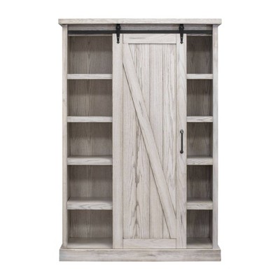 Avondale Farmhouse 48" White Adjustable Door Bookcase
