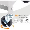 Foldable Utility Cart with Wheels, 300LB Large Capacity, Stainless Steel Cart, 3-Tier Rolling Cart, for Restaurant, Garage, Office - 2 of 4