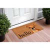 HomeRoots 17" X 29" Natural Black and Brown Coir Chihuahua Hello Outdoor Door Mat - 2 of 3