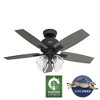 Hunter Fans 44" Gatlinburg Lighted Ceiling Fan Matte Black with Dark Gray Oak Blades and Handheld Remote Control - 2 of 4