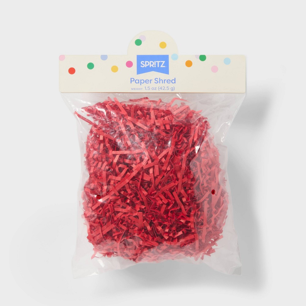 1.5oz Paper Shred Filler Red - Spritz™