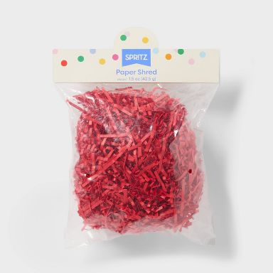 1.5oz Paper Shred Filler Red - Spritz™