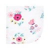 Hudson Baby Infant Girl Flannel Cotton Washcloths, Butterfly Floral 12 Pack, One Size - 3 of 4
