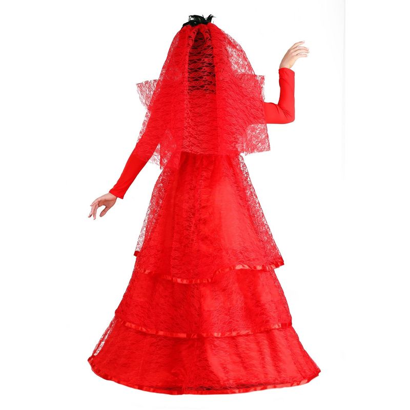 HalloweenCostumes.com Red Gothic Wedding Dress Plus Size Costume, 2 of 10