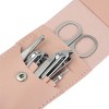 Unique Bargains Manicure Set with PU Leather Case Personal Care Tool Kits Stainless Steel Pedicure Set Silver Tone 7pcs - image 3 of 3