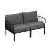 Chic Crate-3-Piece Modern Outdoor Patio Conversation Set with Square Table, Waterproof Thick Cushions & Deep Seating - 4 of 4