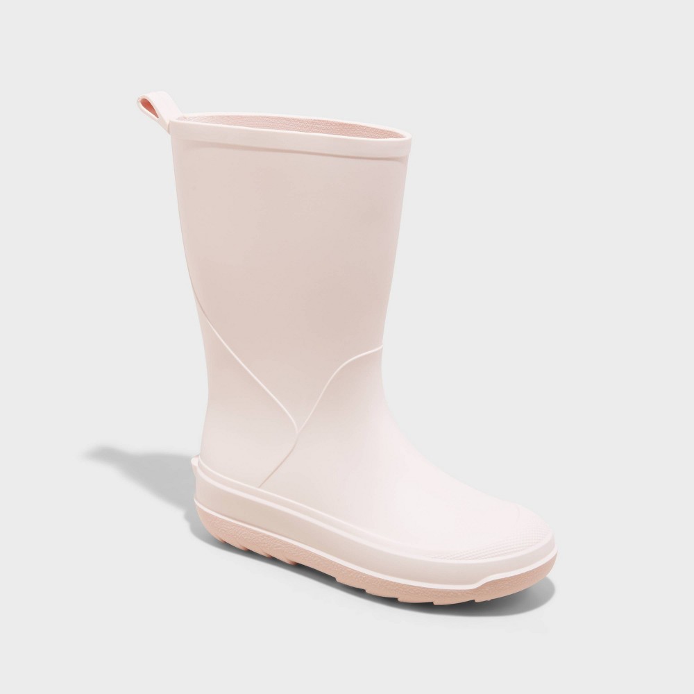 Kids' Andy Slip-On Rain Boots - Cat & Jack™ Blush 2: Waterproof, Non-Marking Sole, Flexible Outsole, Medium Width ( Size 2)