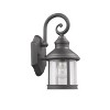 Chloe Lighting Galahad Transitional 1 Light Black Outdoor Wall Sconce 12" Height - 2 of 4