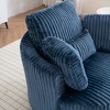 Oversized Corduroy Round Swivel Chair with Pillows - 4 of 4