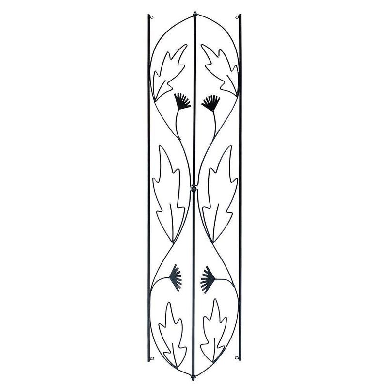 46&#34; Tall Iron Downspout Decorative Garden Trellis - Black Powder Coat Finish, Weather-Resistant, Easy Installation - Achla Designs, 5 of 7