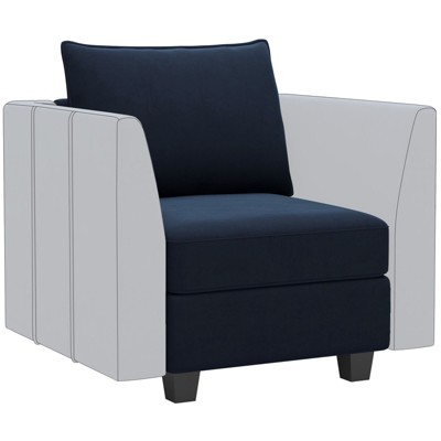 Belffin Plush Corduroy Single Module with Storage for Modular Sectional Sofa