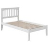 AFI Furnishings Mission Twin Platform Bed with Open Footboard and Turbo Charger in White - 3 of 4