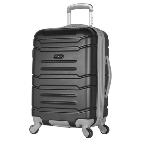 Champs Vintage 21 inch Hardshell Carry on Spinner Suitcase - Black