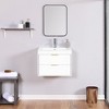 NicBex Floating Bathroom Vanity with White Ceramic Sink,Modern Bathroom Sink Vanity with 2 Drawers,24" Bathroom Sink Cabinet for Bathroom,White - 4 of 4