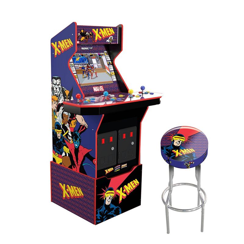 Arcade1Up Marvel X-Men Home Arcade with Stool and Riser, 1 of 9