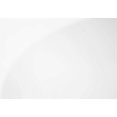 Compact Glossy White Corner Desk with Chrome X-Design Base and Drawer