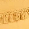 Ellis Stacey 1.5" Rod Pocket High Quality Fabric Solid Color Window Ruffled Filler Valance 54"x13" Yellow - 3 of 4