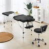 Yaheetech Counter Bar Stools Height-Adjustable Rolling Swivel with Backrest & Wheels - 2 of 4