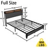 SEVOBAL Beds, Full Size Platform Bed with Upholstered Headboard and Charging Station for Modern Bedroom, Grey, 57.09"*15.35"*5.91" - 2 of 4