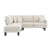 NicBex Sectional Sofa with Chaise Lounge & 3 Pillows L Shaped Modular Sofa for Living Room & Apartment, Beige - 2 of 4
