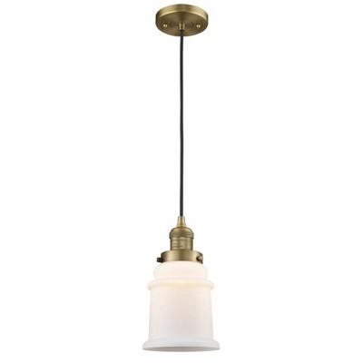 Canton - 1 Light Cord Hung Mini Pendant In Industrial Style-10 Inches Tall and 6 Inches Wide