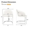 Bekrvio Boucle Dining Chairs with Barrel Back - Mid Century Modern Accent Arm Chairs with Chrome U-Shaped Base -Kitchen/Living Room - 3 of 4