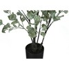 Monarch Specialties Artificial Plant 35 inch Tall Eucalyptus Tree Indoor Faux Fake Floor Greenery Potted Decorative Green Leaves Black Pot - 3 of 4