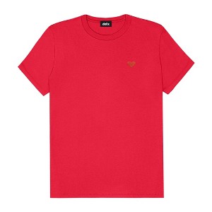Dalix Pixel Heart Embroidered Lightweight Relaxed Jersey Tee Summer Cute Love Womens - 1 of 4