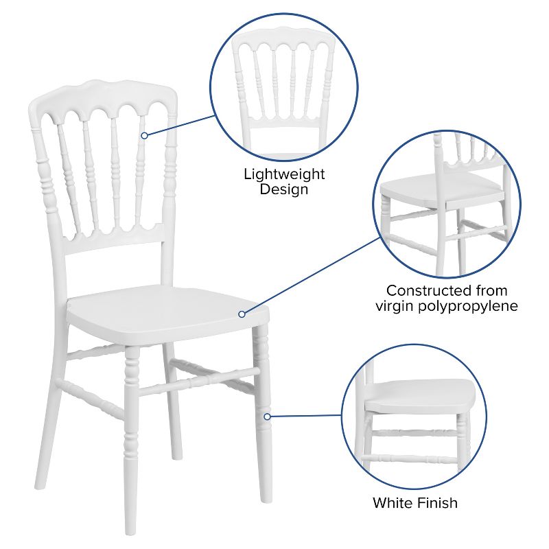 Flash Furniture HERCULES Series Resin Stacking Napoleon Chair, 4 of 12