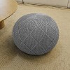 ARTPLAN Round Pouf Ottoman Home knit Floor Foot Pouf Woven Stool For Living Room, Lounge and Bedroom - 3 of 4