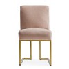Set of 2 Mason Modern Dining Chairs With Gold Metal Sled Base Upholstered Fabric Dining Chairs-Maison Boucle - 3 of 4