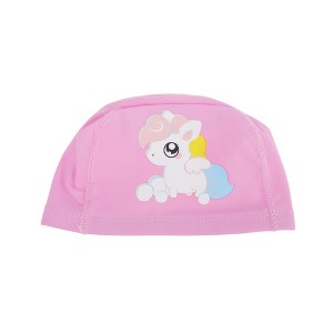Unique Bargains Kid's Knitted PU Cartoon Horse Swim Cap 1 Pc - 1 of 4