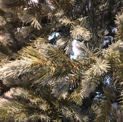 Costway 8ft Hinged Artificial Christmas Spruce Tree W/ 1658 Mixed Pe ...