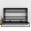 Twin Size Murphy Bed with Foldable Wall Design and Built-in Shelf,Metal Space-Saving Bed Frame for Guest Room or Office,kids bed - 2 of 4