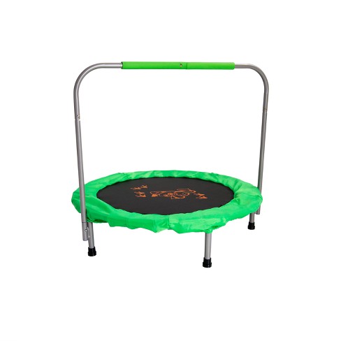 SereneLife 36 Inch Adults Kids Indoor Home Gym Outdoor Sports Exercise  Fitness Trampoline with Handlebar and Padded Frame Cover