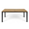 Sapphtopaz Patio Outdoor Table Patio Dining Table Wood Outdoor Dining Table Metal Leg Picnic Table for Garden, Lawn, Patio - 3 of 4