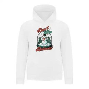 Everyday Kids Christmas Collection Don’t Stop Believin’ Pullover Hoodie – Holiday Snowman Sweatshirt - 1 of 4
