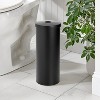 mDesign 3-Roll Steel Toilet Paper Storage Holder with Lid Matte Black (25975) - 4 of 4