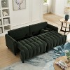 Sapphtopaz 83" Couches for Living Room 3-Seater Upholstered Convertible Sleeper Sofa with Adjustable Backrest and 2 Pillows Loveseat for Bedroom - 2 of 4