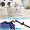 Unique Bargains Tear-Resistant Waterproof Cloth Laundry Bag with Drawstring for Traveling 2 Pcs - 4 of 4
