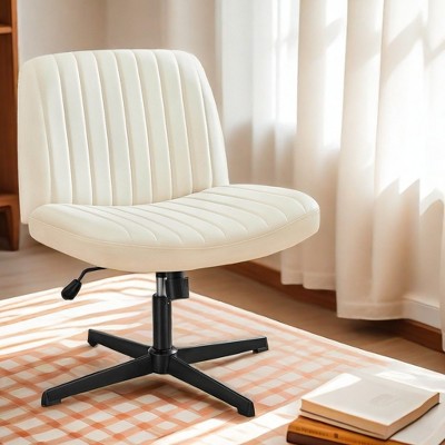 GlasFlength Task and Chairs Seating, Cross Legged Seating Sets, No Wheels Armless Swivel Home Office Chair, Gray, 25.98"*19.45"*34.45"