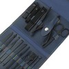 Unique Bargains Manicure Set with PU Leather Case Personal Care Tool Kits Stainless Steel Pedicure Set Blue Black 16pcs - 3 of 3