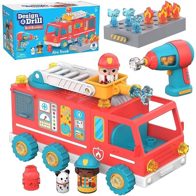 Educational Insights Design & Drill Bolt Buddies Fire Truck